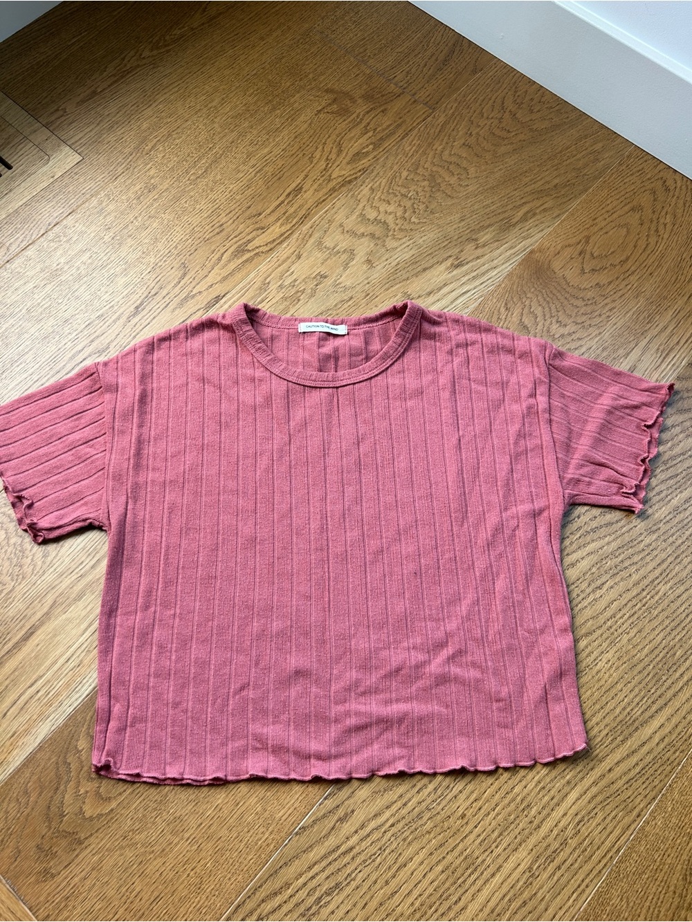 Pink Ribbed Top